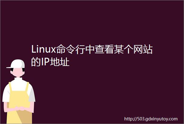 Linux命令行中查看某个网站的IP地址